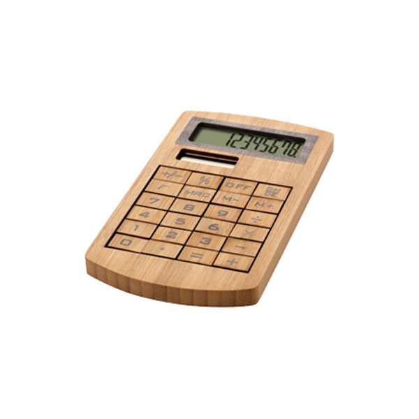 Calculator promotional din bambus - 12342800